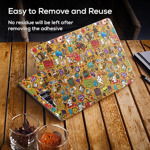 Image of Full Body Laptop Skin /Sticker /Cover Bubble-Free| Laminated| Removable| HD Quality Sticker for Laptops Upto 15.6 Inches Compatible with Hp /Dell /Acer /Lenovo /Asus etc.(Cartoon-208)