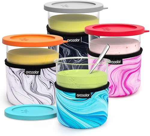 Funda de neopreno para helados, fundas aisladas reutilizables para pintas de crema ninja, compatible con contenedores NC501, serie NC500 Deluxe para