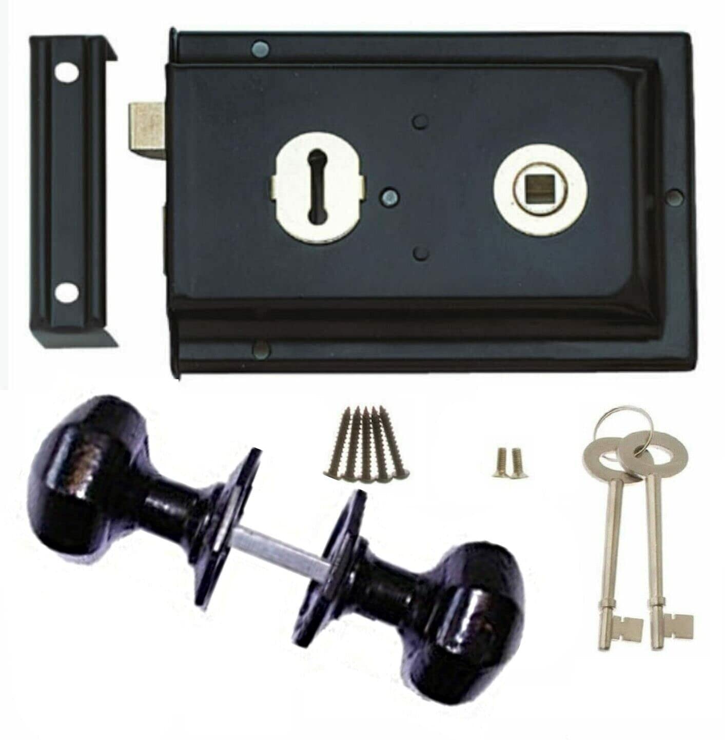 4" Garden Gate Lock With Key – Door Shed Lock, Surface Mount