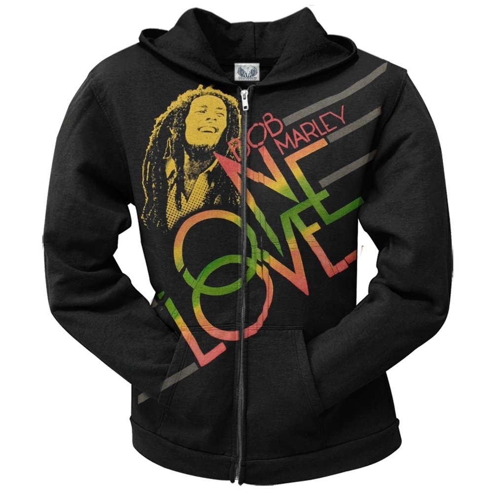 Bob Marley - One Love Smile Juniors Zip Hoodie : Amazon.ca: Clothing, Shoes  u0026 Accessories