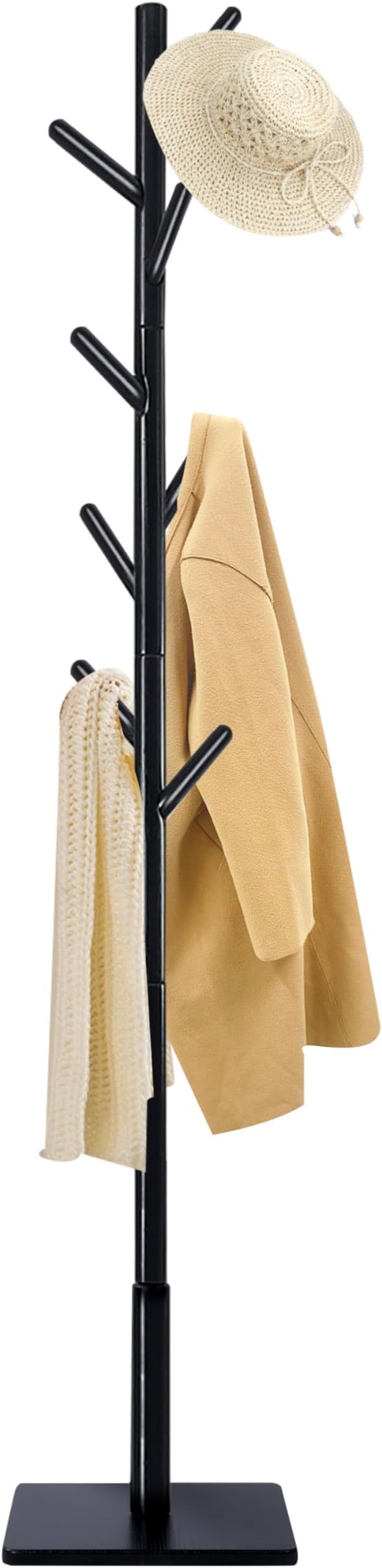 HAKU Möbel Garderobenständer chrom, schwarz, Marmor, Metall - Maße: H ...