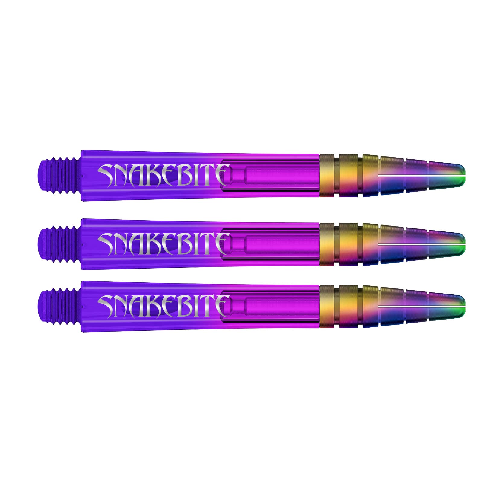 RED DRAGON Peter Wright Snakebite Nitrotech Purple Ionic Dart Stems - 2 Sets per Pack (6 Stems in Total)