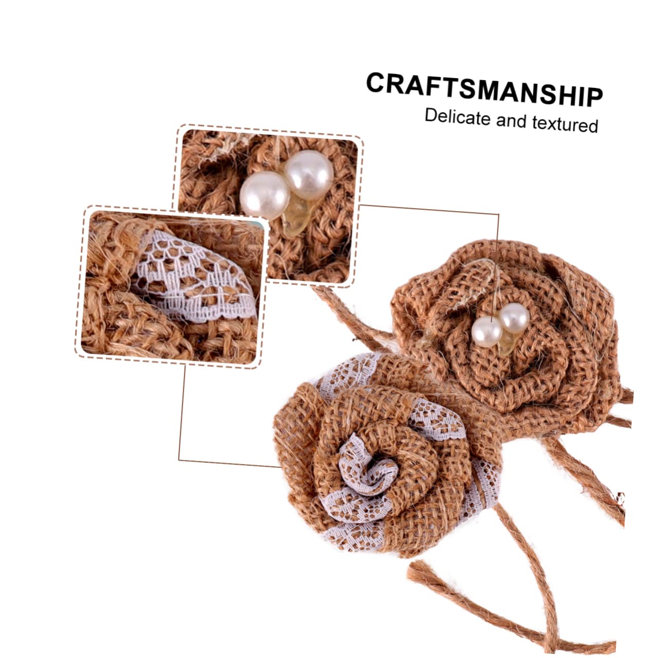 Artibetter 3 Sätze Teiliges Set DIY Jute Blumen Dekoration Für Hochzeiten Und Partys Natürlichem Leinen Für Handwerk Und Kreative Projekte Romantische Zu Schaffen 9 Stücke * 3