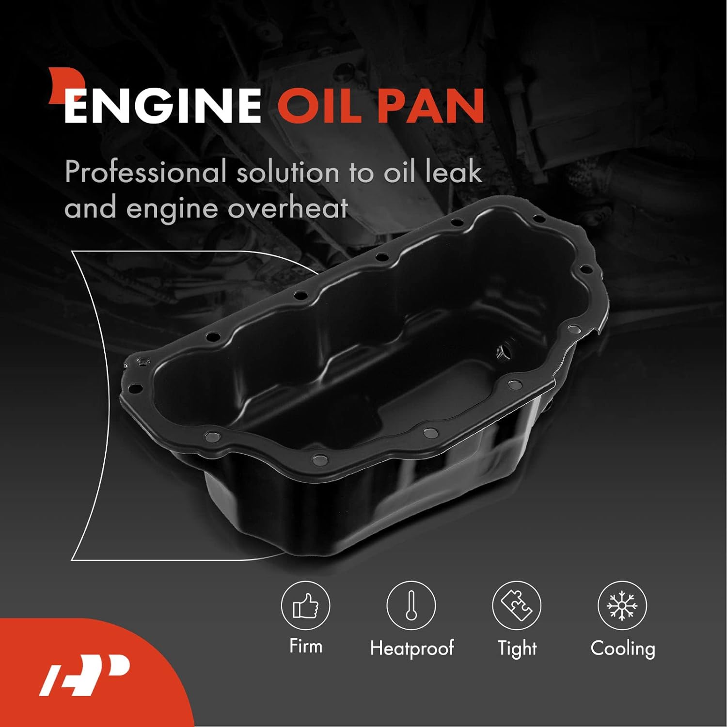 A-Premium Engine Oil Pan Sump with Drain Plug Compatible with Land Rover Defender 90 1994-1995/1997, Defender 110 1993, 3.9L 4.0L