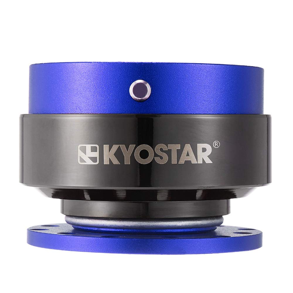 Kyostar Adaptador de buje de aluminio de liberación rápida para volante de titanio, Boss Kit (azul)
