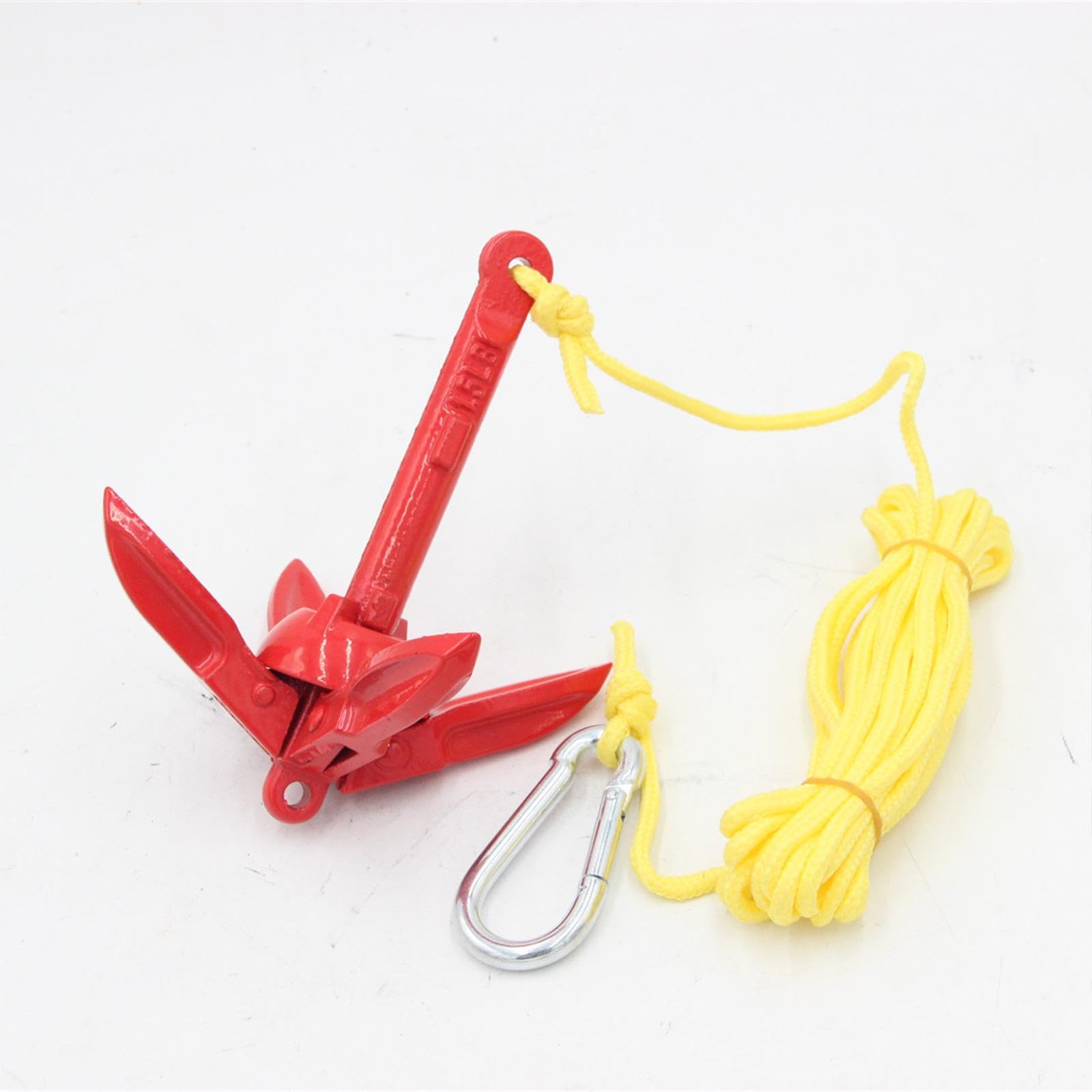 Qianly Bootsanker 0,7 Kg, Faltbar, Klauenanker Aus Kohlenstoffstahl, Vier Ausführungen mit Haken
