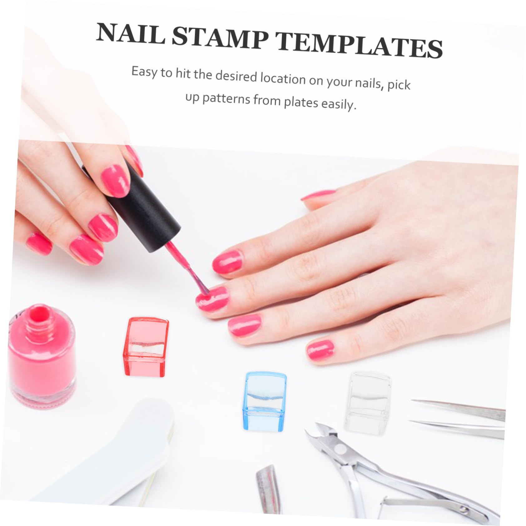 FOMIYES 15 Juegos De Estampado De Uñas Transparente Estampador Transparente Para Uñas Arte Para Uñas DIY Estampadores De Uñas Kit De Esmalte De Uñas De Gel Manicura De Uñas Francesa