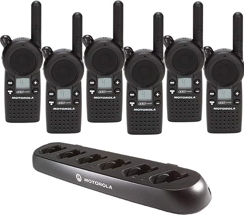6 CLS1410 - Radios UHF de 1 vatio y 4 canales y 1 cargador de radio 56531 6 de Motorola Solutions - Diseñado para uso comercial, color negro