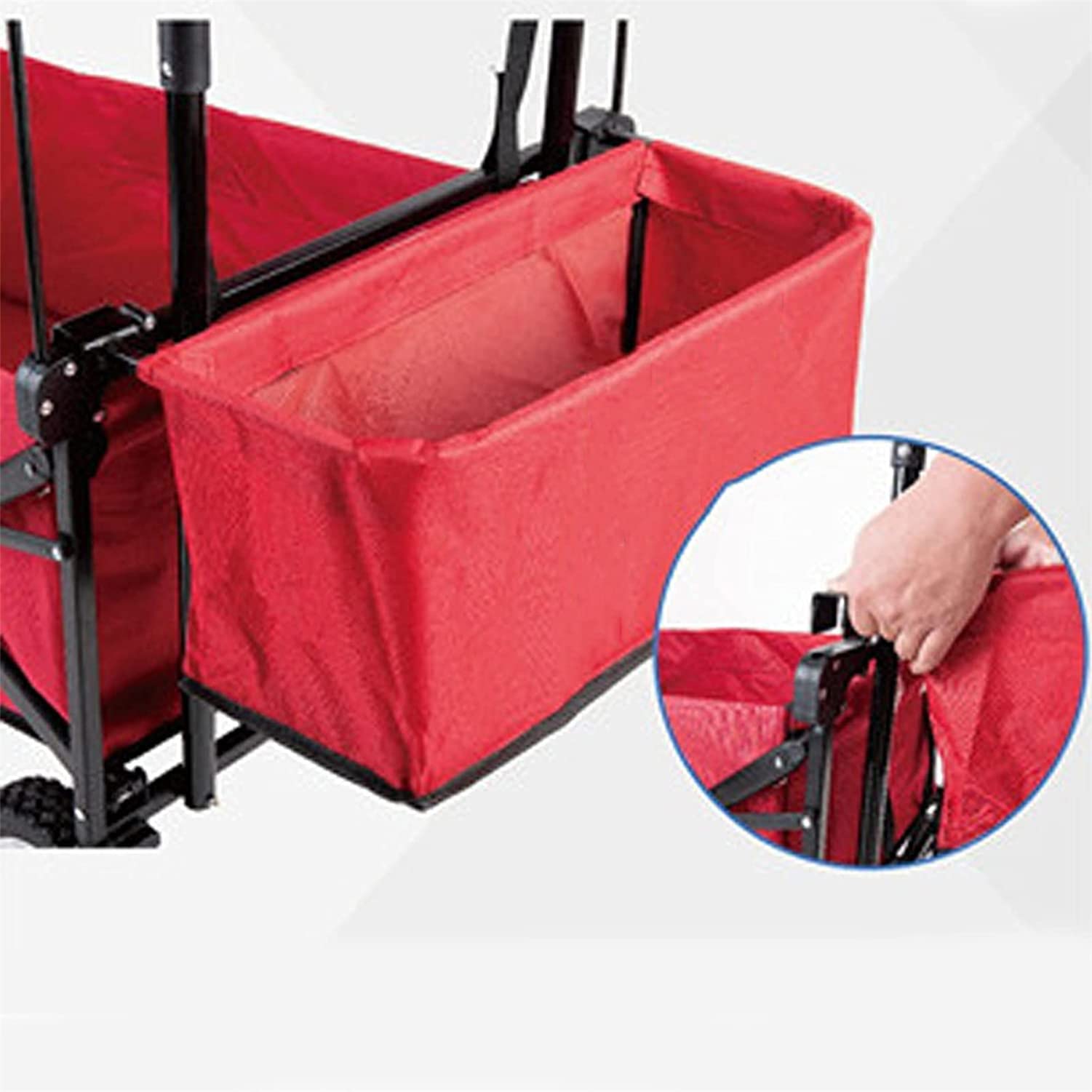Składana torba na wózek ze zdejmowaną kieszenią 600D Oxford Storage Organizer do zakupów spożywczych Camping Travel Lightweight Portable Trolley Accessories Łatwa instalacja