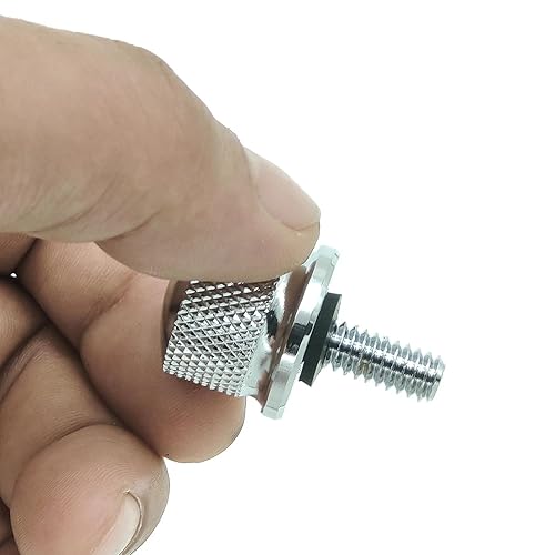 Miniatura 4 de HRJZF Juego de 4 tornillos y tuercas de acero inoxidable moleteados para asiento trasero, montaje rápido, compatibles con Harley Touring Soft