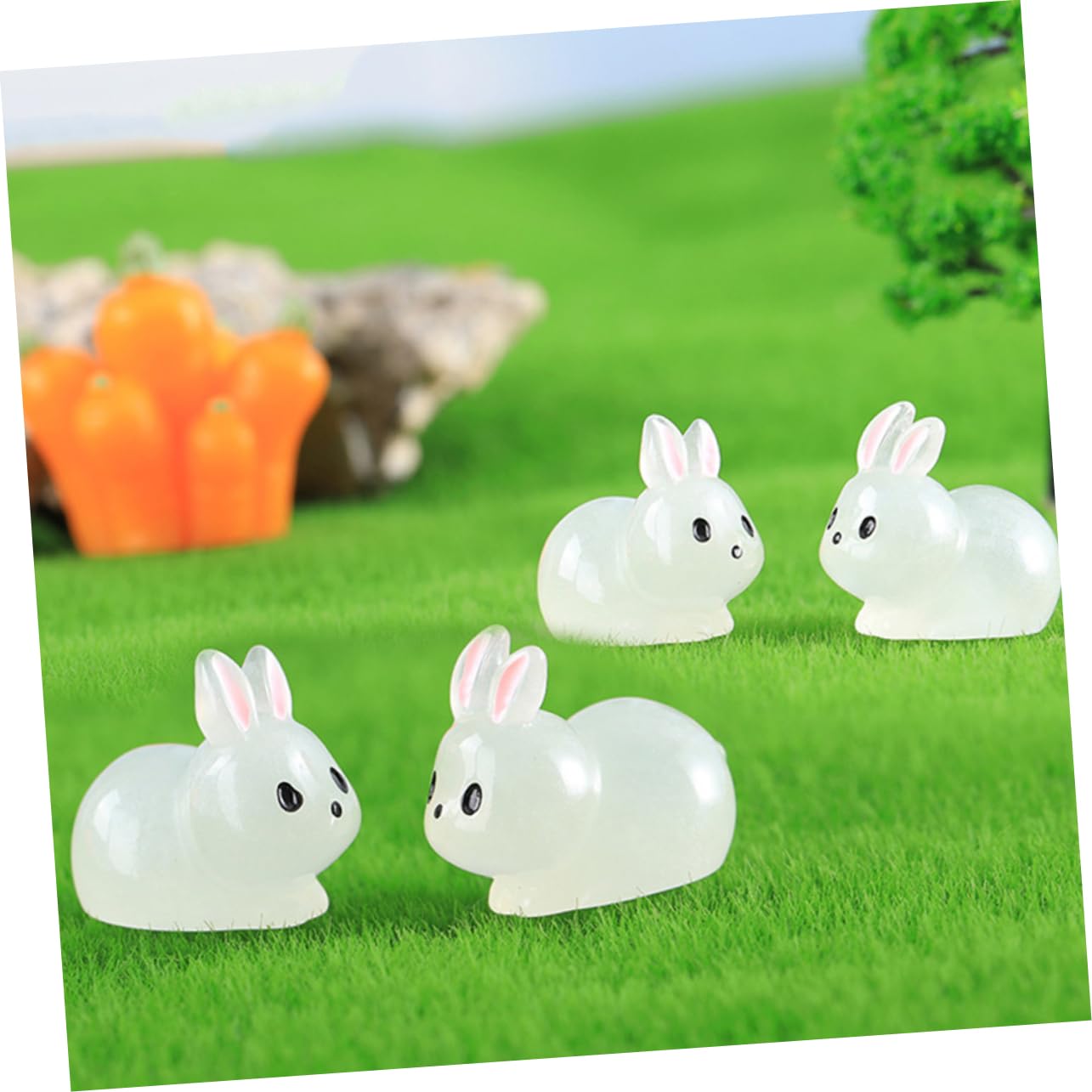 Yardwe 120 Pcs Micro Paysage Lapin Cour Accessoire Accessoires De Jardin Compact Animal Décor Lapin Statue Animal Ornement Cour Animal Statue Adorable Lapin Figure Lapin Décor