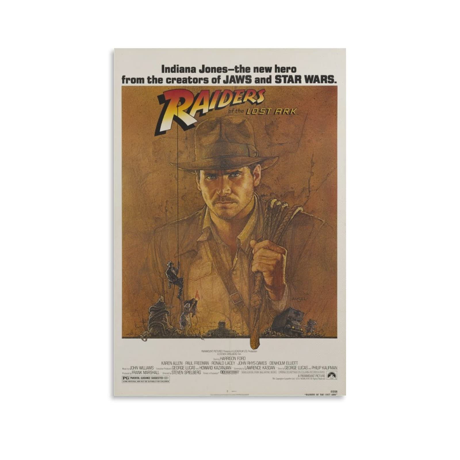 Indiana Jones Poster Decorative Painting Canvas Wall Art Living Room Posters Bedroom Painting 16x24inch(40x60cm)