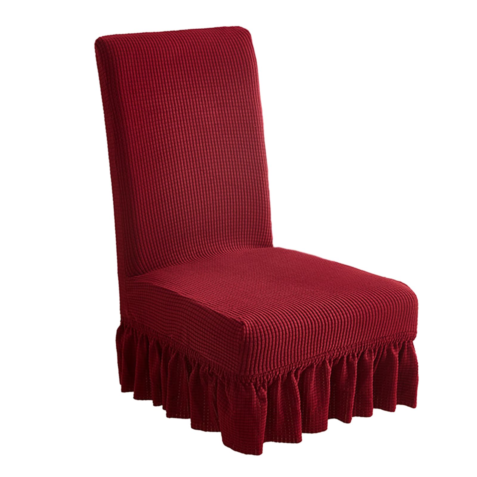 Carotoe Lafite Red Dining Chair Covers Size/Oversized Polyester High Back Large Slipcover For Dining Room Kitchen Chair Covers