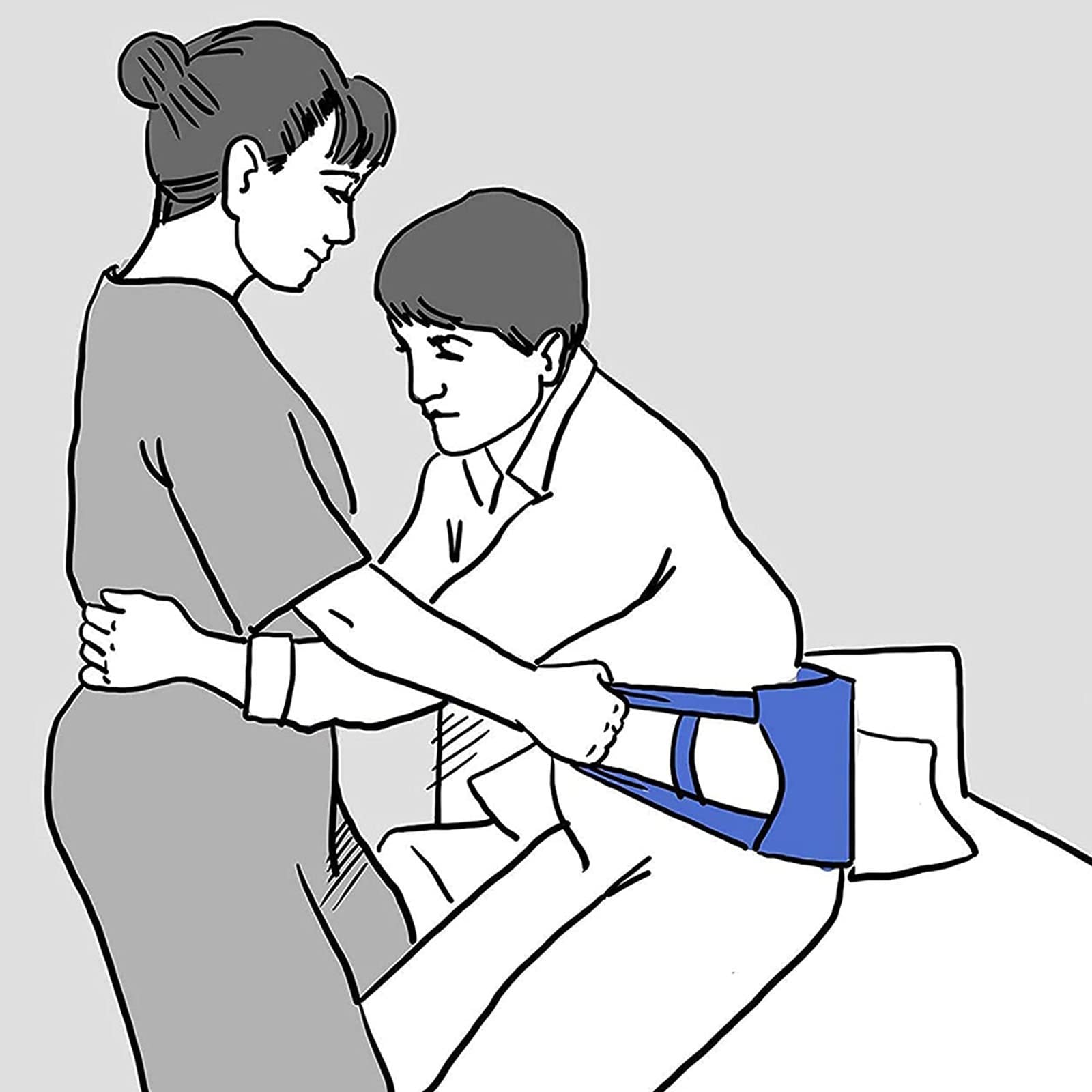 Cinturón de transferencia de pacientes Cinturón de marcha de asistencia acolchado, ayudas de seguridad para levantarse y levantarse, cabestrillo de elevación para personas mayores discapacitadas,