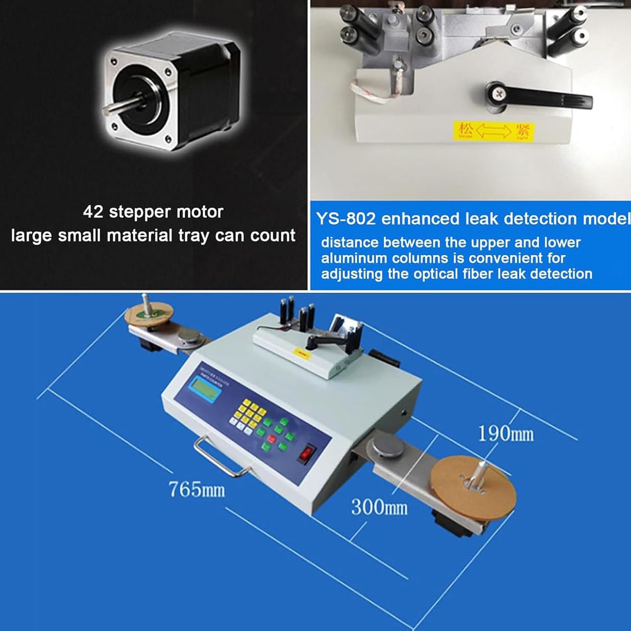 Contatore elettronico automatico dei componenti con display LCD, rilevamento delle perdite e velocità regolabili per un conteggio efficiente delle parti