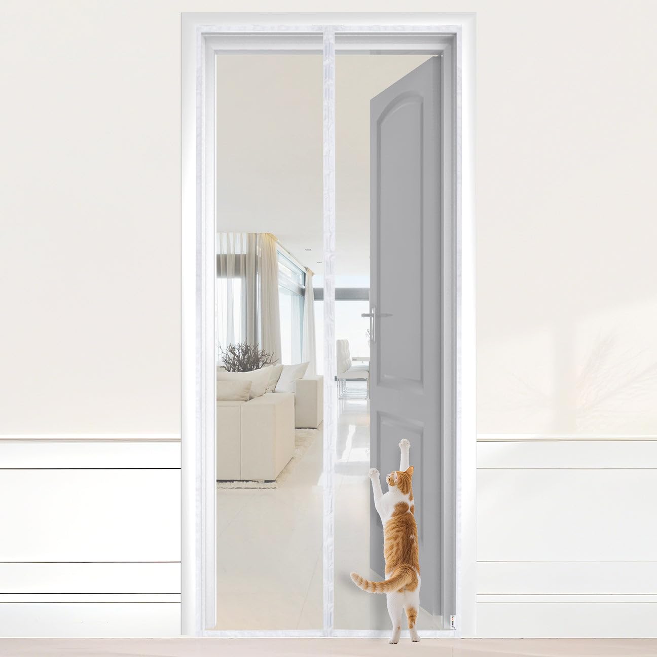 Zanzariera Magnetica Per Porte 120x240cm - Rete Anti Insetti Autochiudente - Facile Installazione