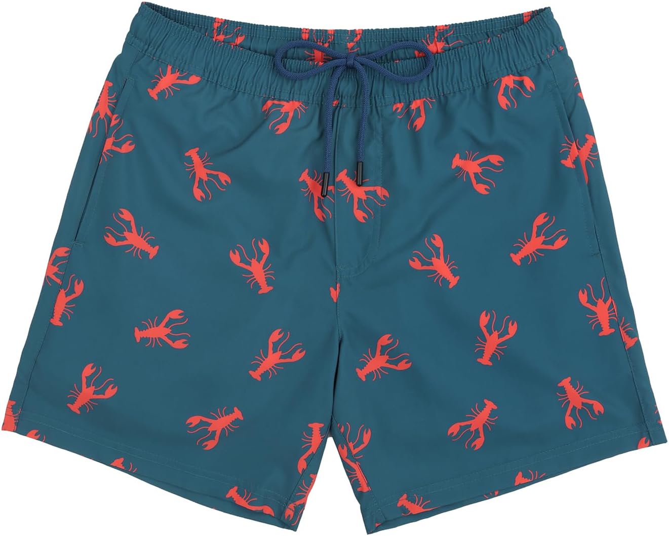 LRD Mens Swim Trunks with Compression Liner 7 inch Inseam Quick Dry Swim Shorts
