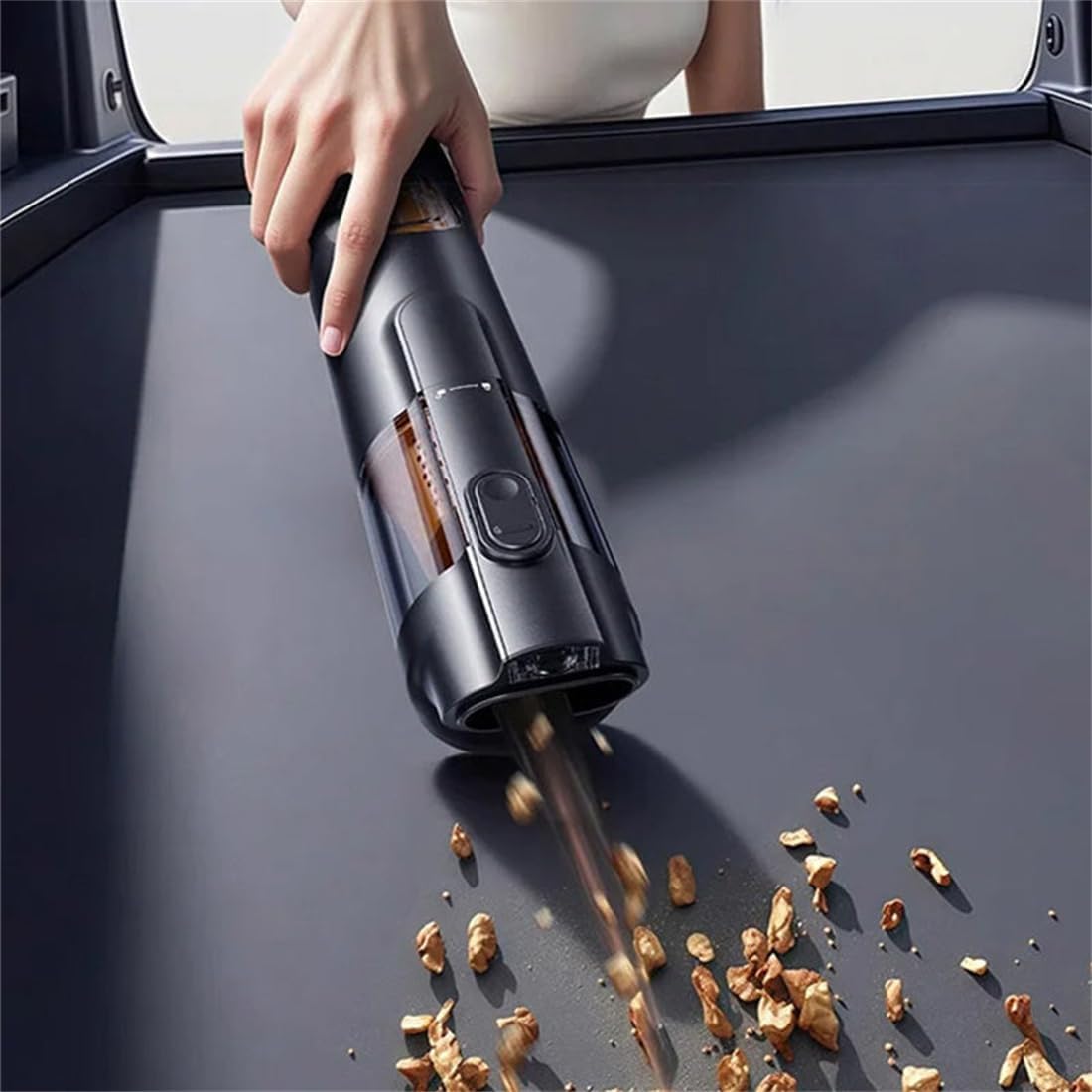 5-in-1 Smart Handheld Vacuum Cleaner Kit, 2026 Upgraded Portable Mini Cordless Car Vacuum with 15000pa Suction Power, Type-C Charge, Blowing & Inflating 2 Modes, for Car & Home (Black)