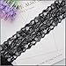 VGOODALL 3 Inch Black Lace Ribbon, 10 Yards Wide Lace Trim for Sewing Elastic Floral by Roll for Bridal Wedding Decoration DIY Sewing Craft Gift Wrapping Supply