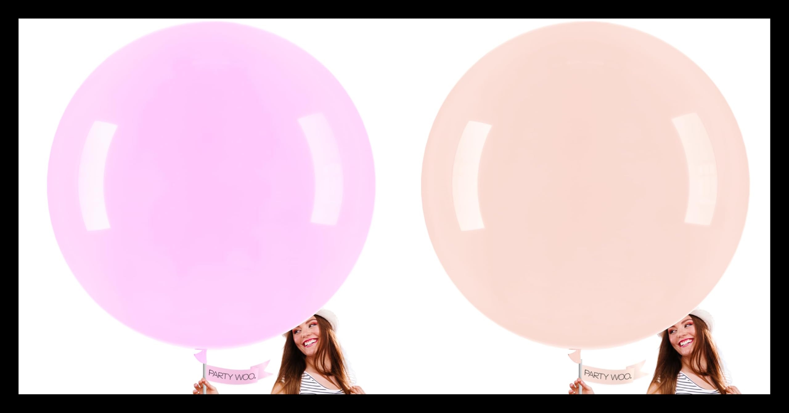 PartyWoo Purplish Pink Large Balloons 4 pcs and PartyWoo Pink Large Balloons 4 pcs