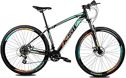 Bicicleta Aro 29 KSW XLT Color 24v Freio Hidraulico Câmbios Shimano Suspensão C/Trava