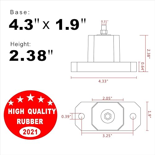 Miniatura 2 de Paquete de 4 almohadillas de choque para aire acondicionado, aislador de vibraciones de goma, soporte de montaje para unidades al aire libre, mini