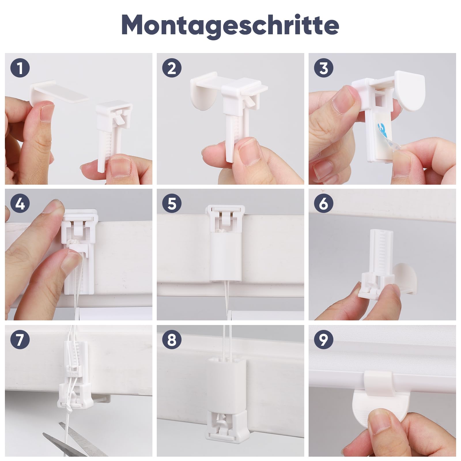 Sekey Plissees für Fenster ohne Bohren Blickdicht Plissee Klemmfix Nahtlos Elegant Halb-Wabenplissee – Bild 8