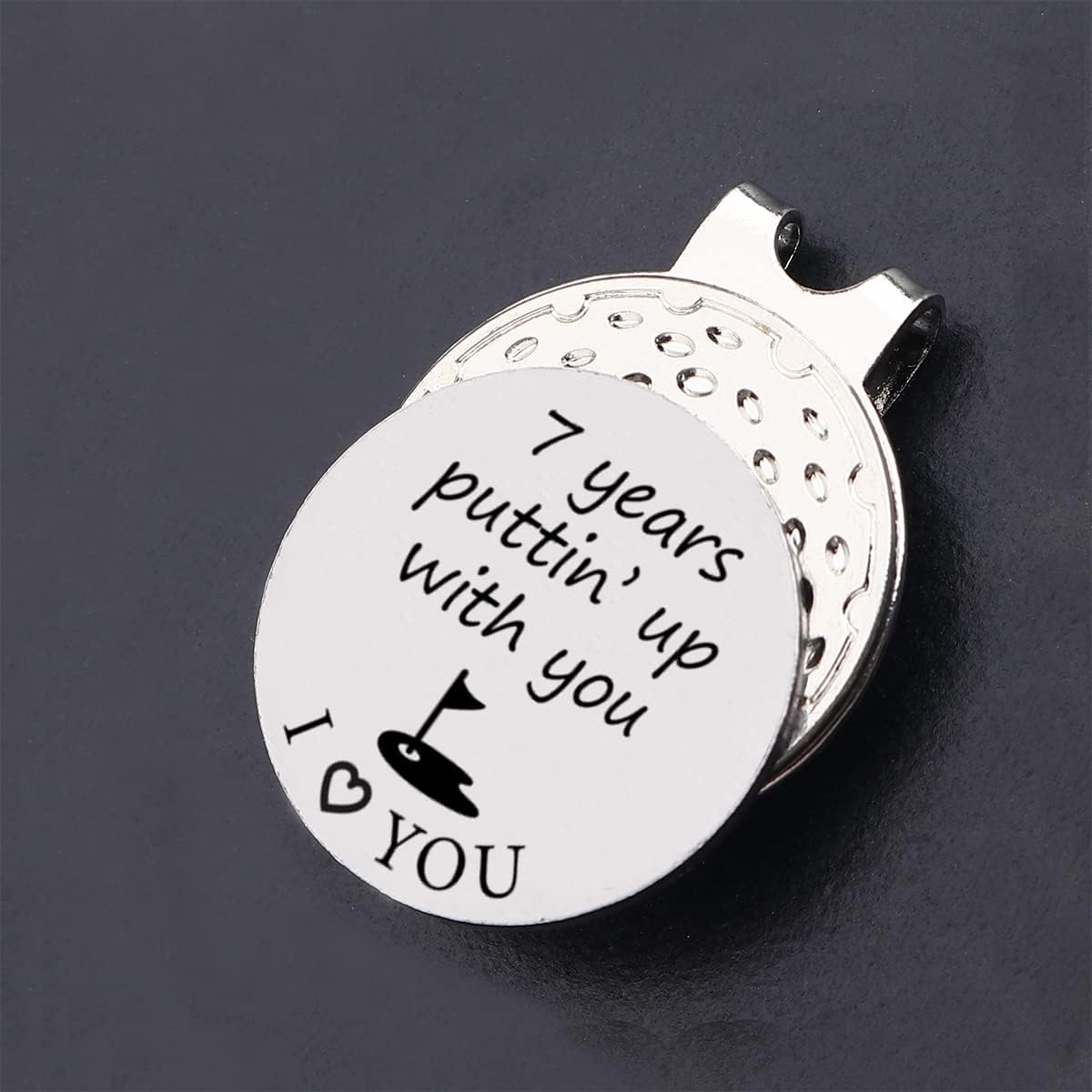 review VIYZZX Funny Golf Gifts, 7th Golf Ball Marker with Magnetic Hat Clip Stainless Steel Engraved, Novelty Golfing Gift for Husband Wife Couples