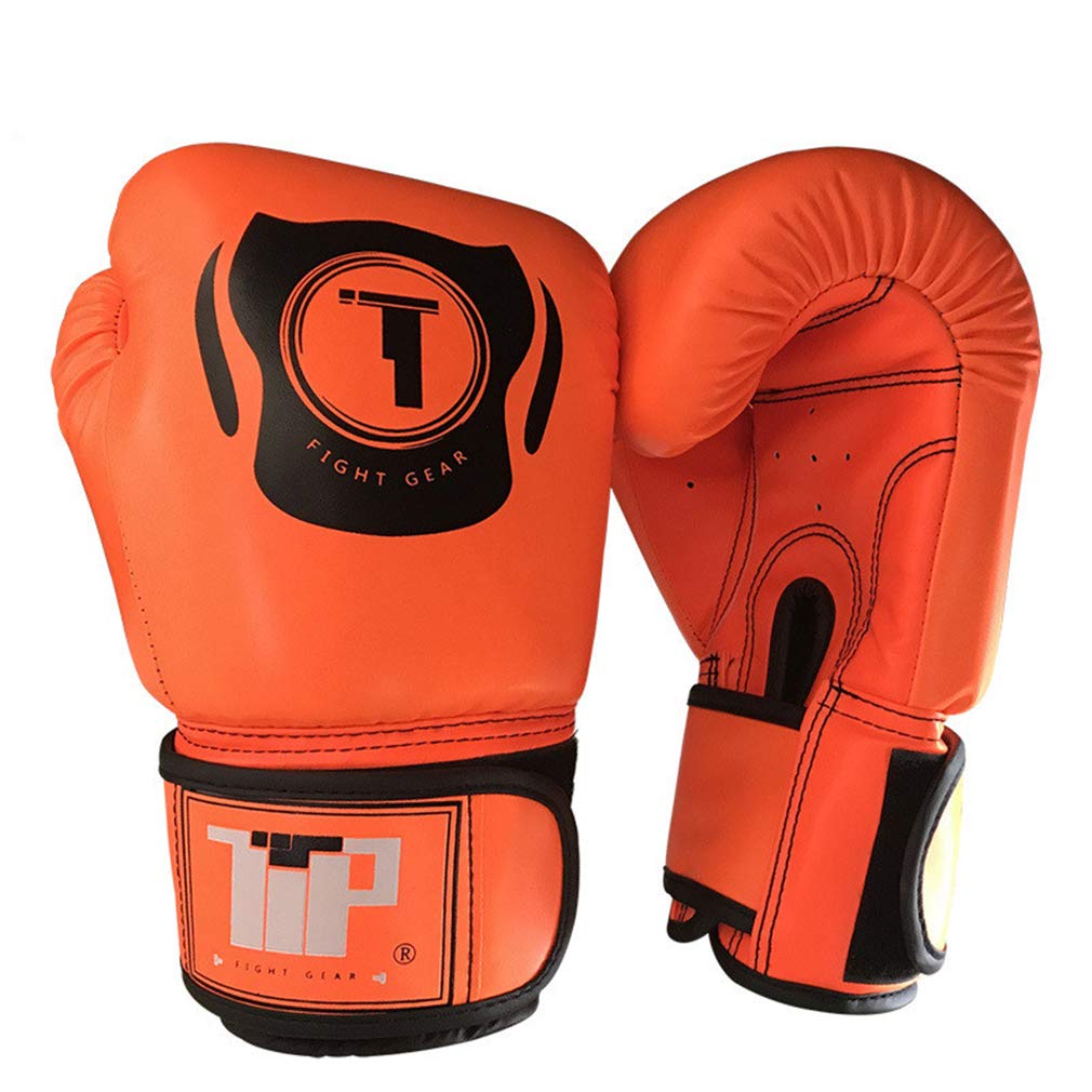 Guanti D'allenamento da Boxe, in Pelle Sintetica per Uomini E Donne per Sparring, Kickboxing, Lottare, Punch Bags, Double Ball velocità End (10 Once),d'oro,10oz