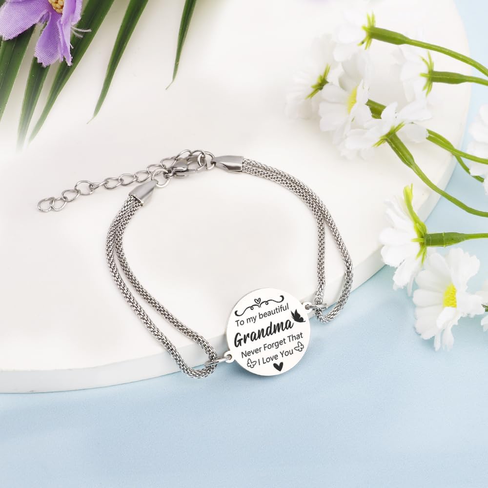Grandma Gifts Mothers Day Gifts for Grandma Mothers Day Gift Ideas 60 70 80 Birthday Grandmothers Day from Grandson Valentines Day Easter Christmas Stocking Stuffers for Grandparents Chain Bracelets - Image 4