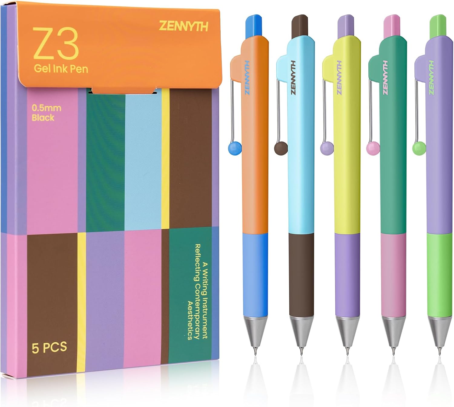 Amazon.com: YOXMJDB Gel Pens, 5 Pcs 0.5mm Black Ink Fine Point Pens ...
