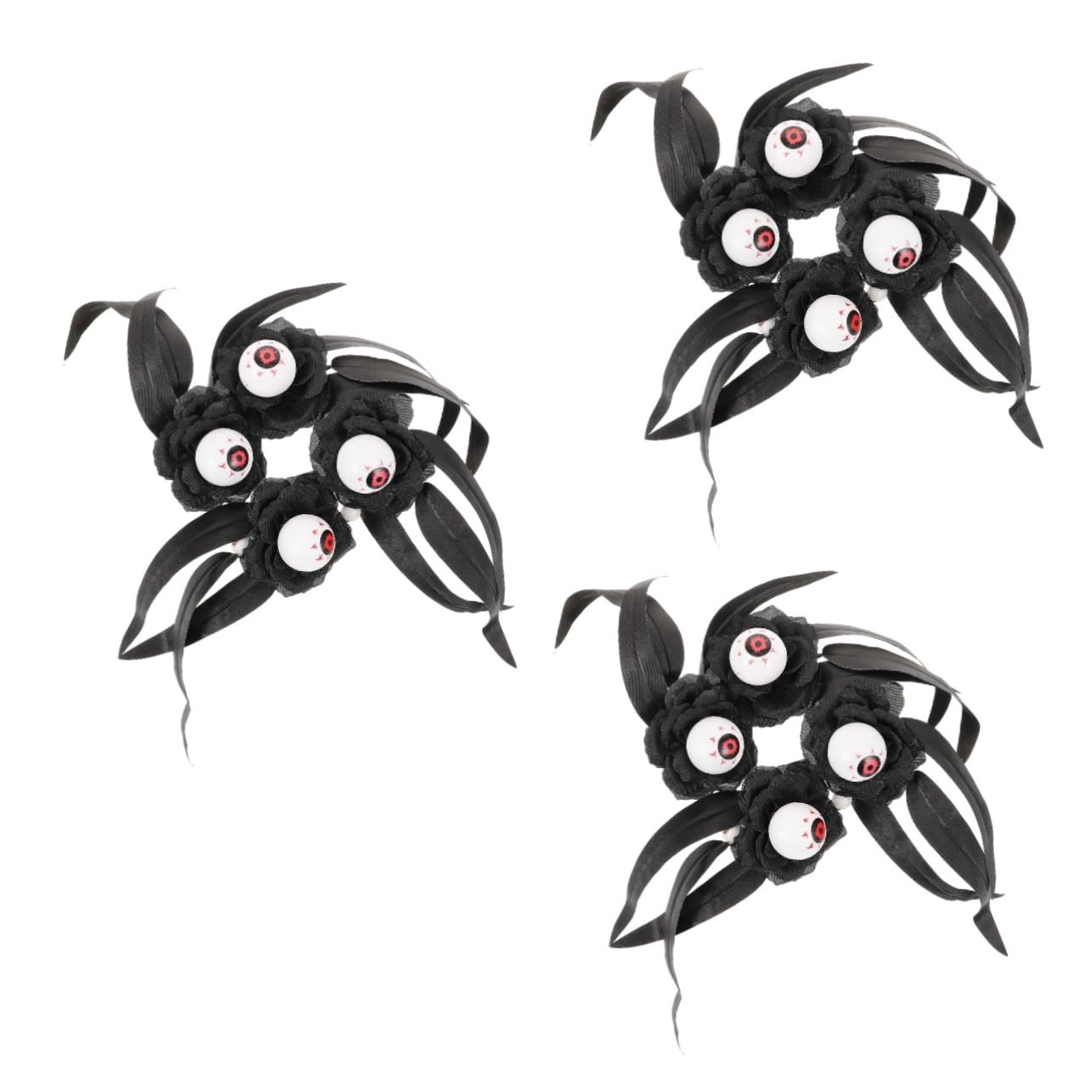 Couronne de bougies decorative noire raffinée, ensemble de table Healeved 3 pièces