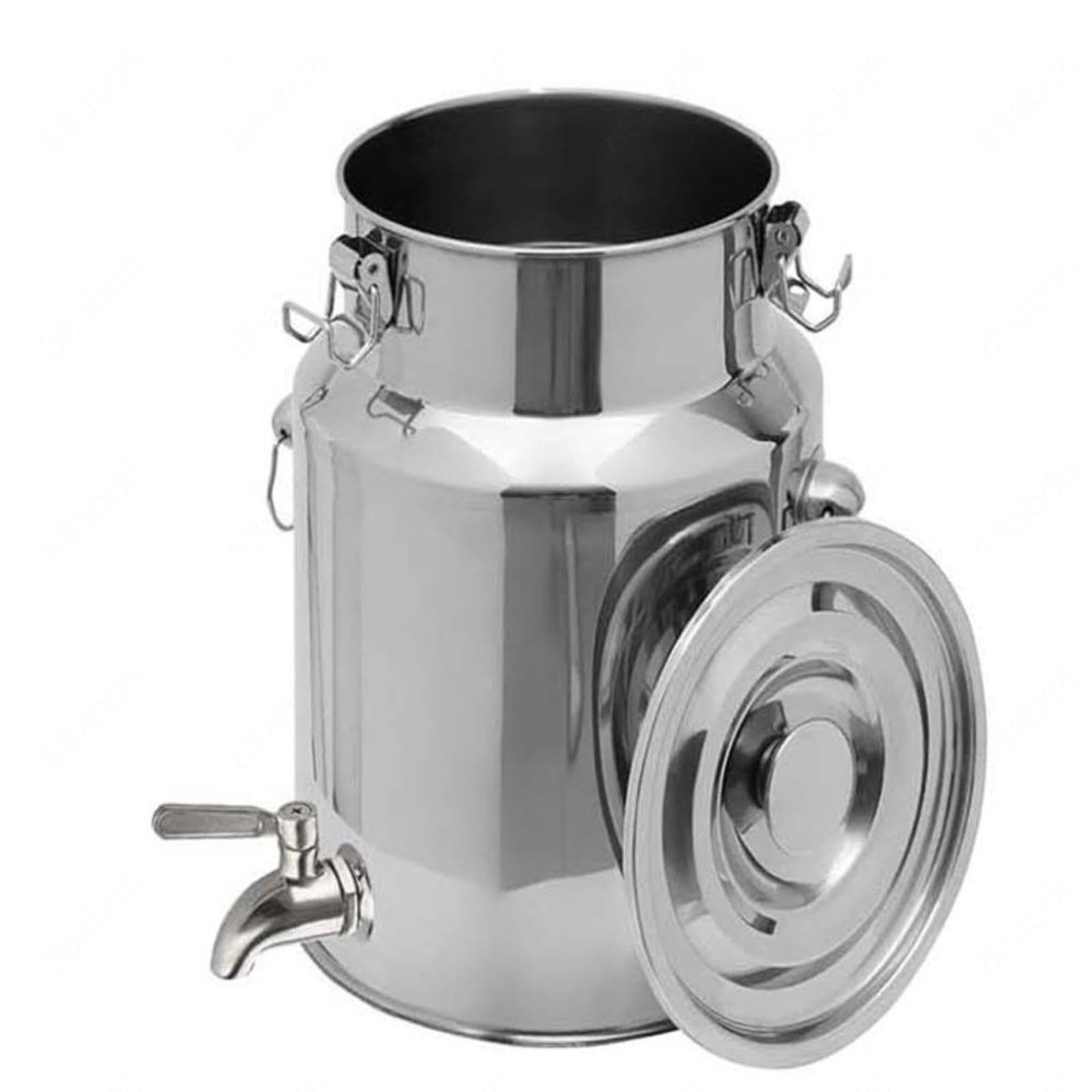 Contenedor de transporte de líquidos de acero inoxidable con espiga, a prueba de fugas, ideal para productos químicos Beves y alimentos, 5 n Capaci