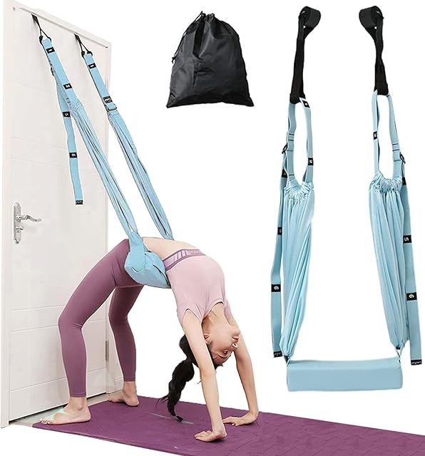 Xemz Yoga Fitness Stretching Strap with Cushion, Adjustable Leg Stretcher Back Bend Assist Trainer Improve Leg Waist Back Flexibility Home Gym Equipment for Pilates Ballet Split Gymnastics Rehab