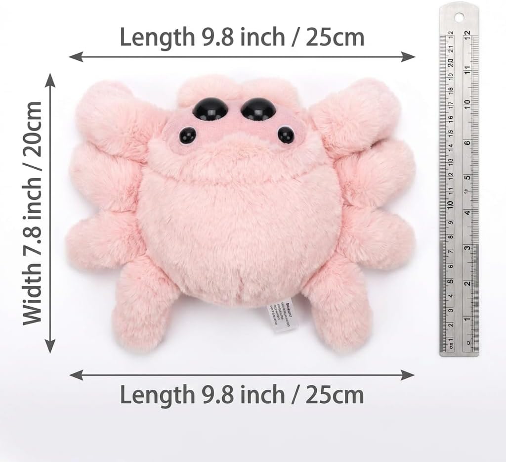 Jorkei Cute 9" Spider Plush Toy - Birthday Halloween Valentine Gift