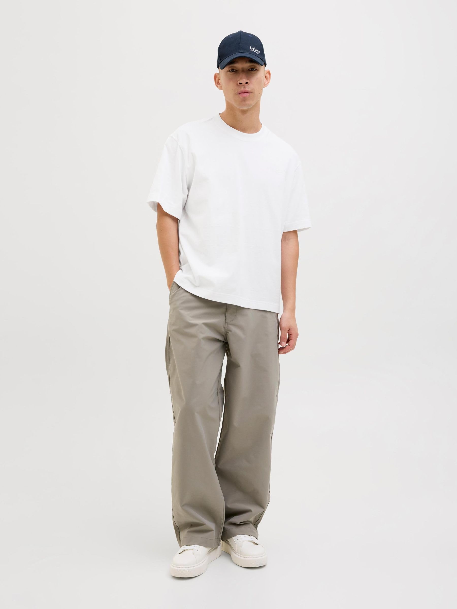 JACK & JONES Męski T-shirt z nadrukiem na plecach