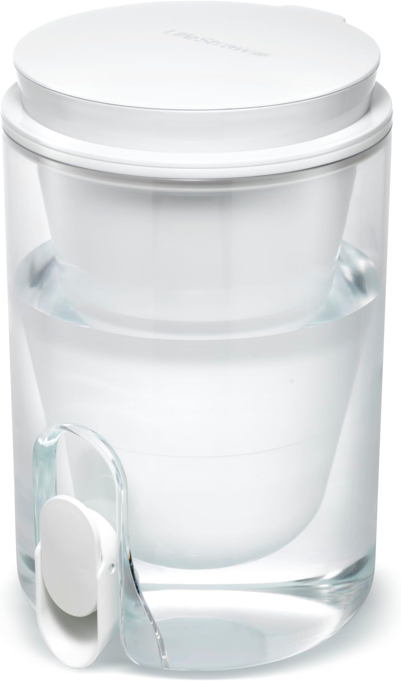 LifeStraw Home Studio Water Filter Dispenser, 10-Cup, Polar White, BPA-Free Designed for Everyday Protects Against Bacteria, parasites, microplastics, PFAS, Lead, and Improves Taste