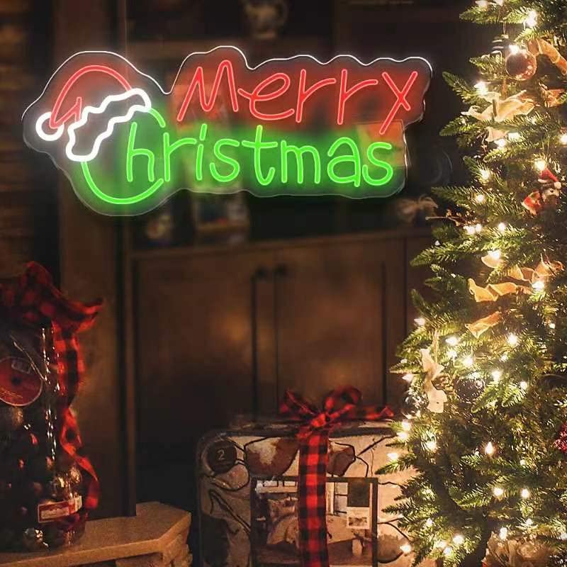 Amazon.co.jp: Merry Christmas ネオンウォールサイン Ho Ho Ho ネオン