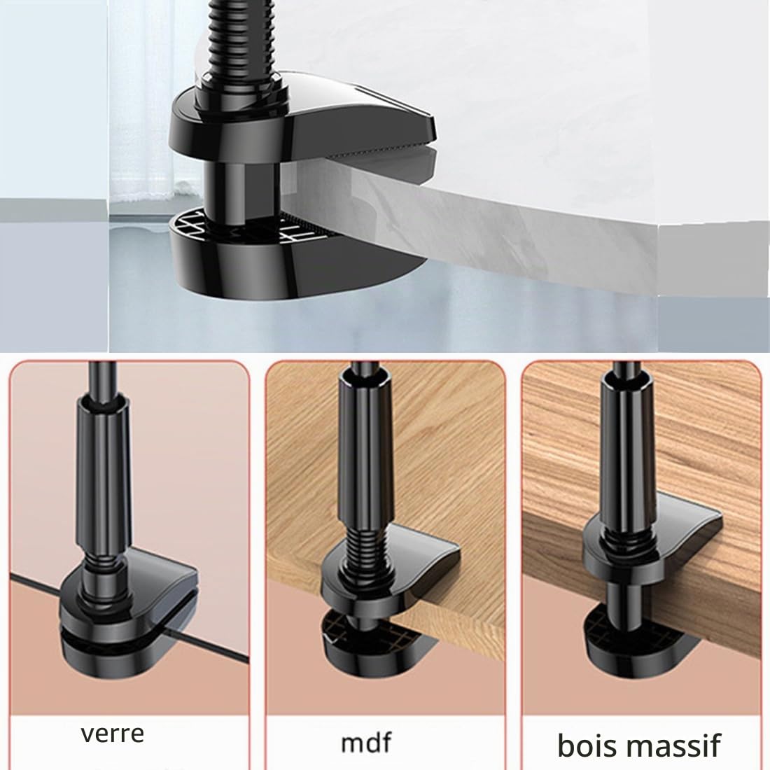 VENQI Support de Tablette col de Cygne pour lit - Bras Flexible à 360° - Support de Tablette Compatible avec iPad Mini Pro Air, Switch, Samsung Galaxy Tabs, Autres appareils de 4,7 à 11"