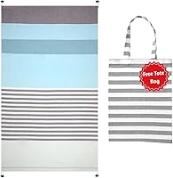 Vista 11 de Folkulture Toalla de playa turca, toalla de playa turca, toallas de playa a rayas de 40 x 72 pulgadas de gran tamaño con bolsa de mano, toallas