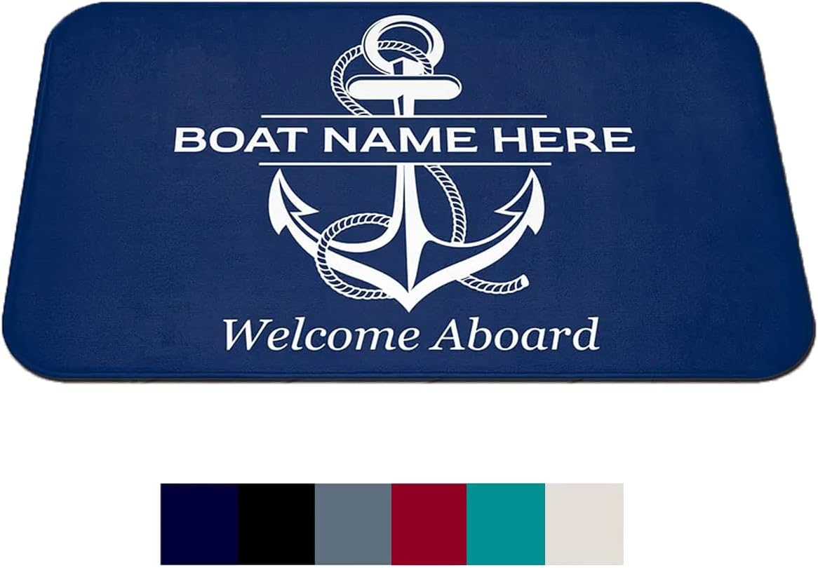 Personalized Aboard Nautical Rug Gift,anchor Boat
