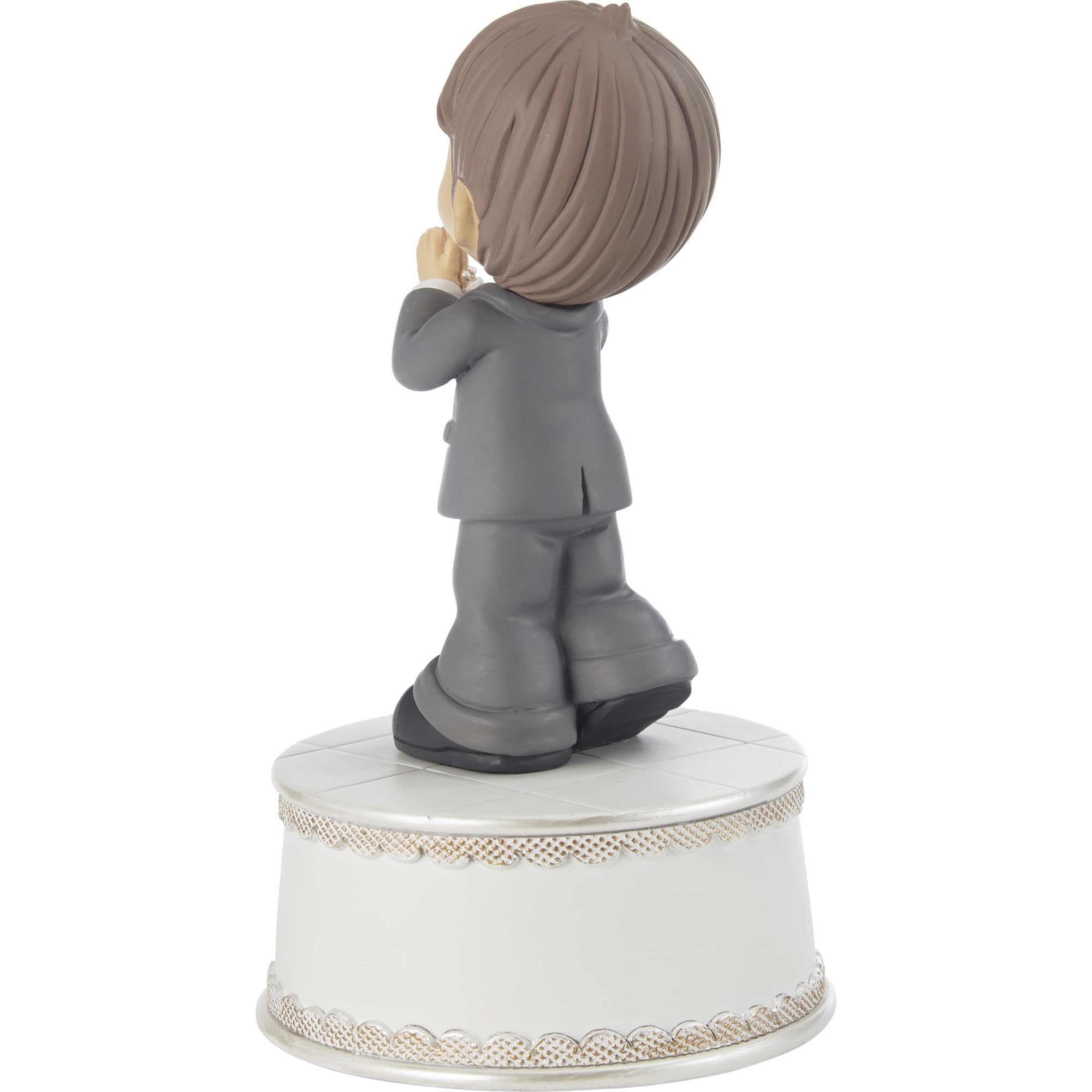 Precious Moments Holy Communion Boy Figurine, Wind Up Musical First Communion Gift for Boys, Resin Religious Keepsake