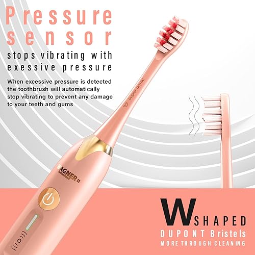 Miniatura 2 de Wagner  Stern - Cepillo de dientes blanqueador ultrasónico con sensor de presión 5 modos de cepillado y 4 niveles de intensidad con control