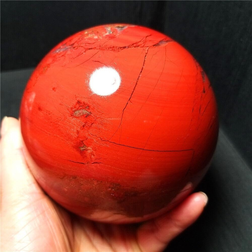 SHFTQXSLAT Red Jasper Ball Quartz Crystal Sphere Decorative Ornaments (Size : 850-900g)