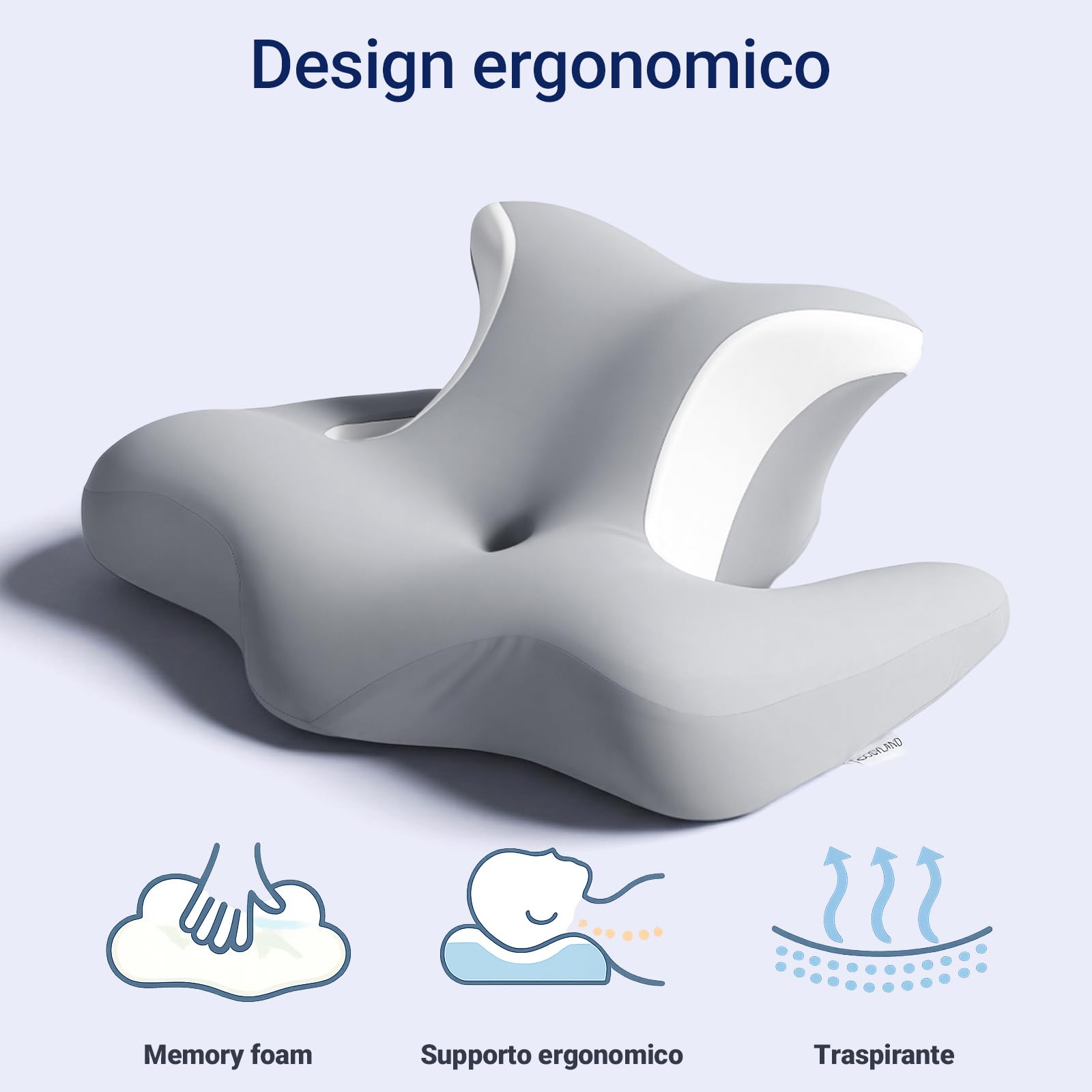 COSYLAND Cuscino Cervicale per Dormire, Design Cavo Antipressione