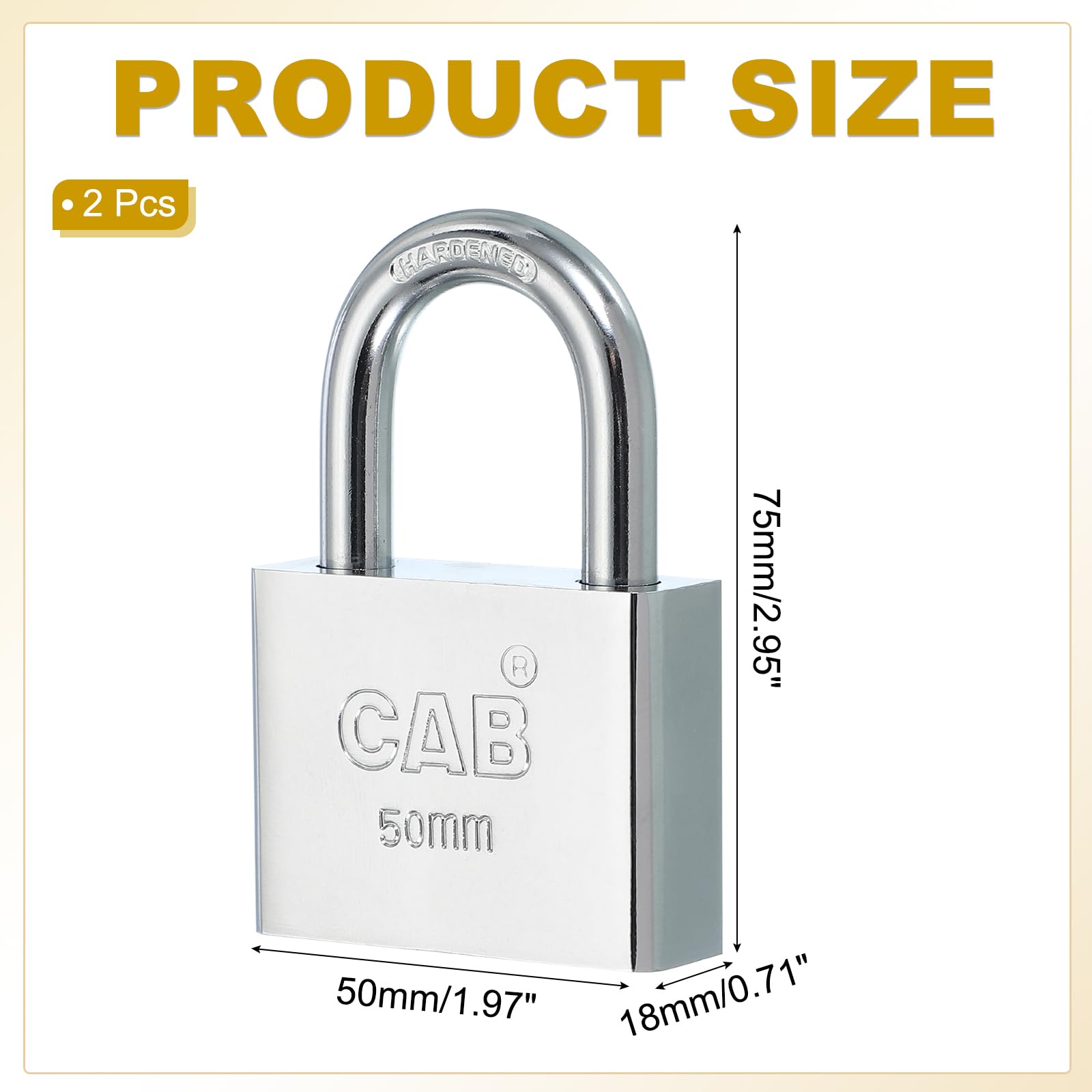 PATIKIL Pin Tumbler Padlock 50mm (2") - Image 2