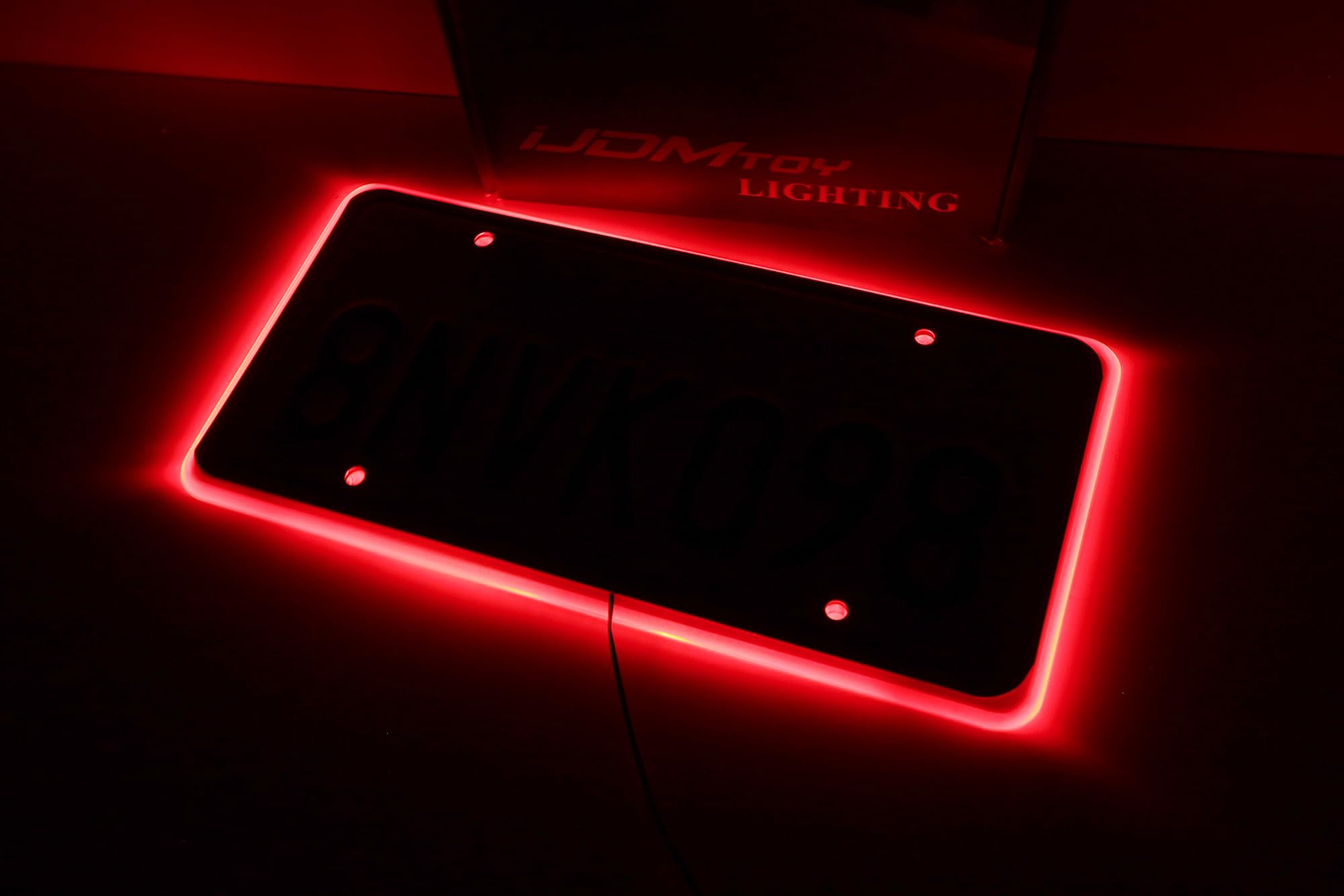 Staffa Porta Targa Universale Con Luce LED Bianca/rossa Per Retromarcia E Stop Per Auto, SUV, Camper