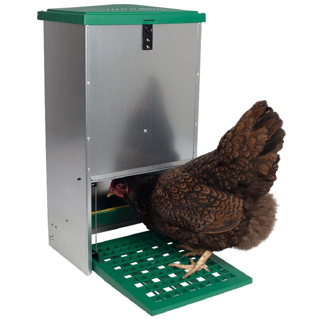 Olba Geflügelfutterautomat Feedomatic bis zu 12kg Futter, Hühner,Puten, Gänse, Enten