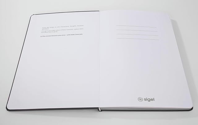 Foto 6 de 8 de SIGEL LS207 Libreta Linescape - aprox A5 - rayado - tapa dura - gris oscuro/gris claro