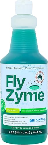 Miniatura 12 de Kinzua Environmental Fly-Zyme, limpiador de drenaje enzimático altamente concentrado para tuberías, gel de drenaje para moscas de la fruta